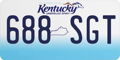 KY license plate 688SGT