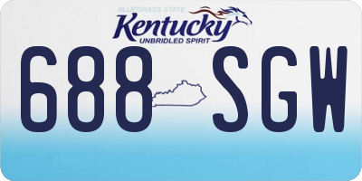 KY license plate 688SGW