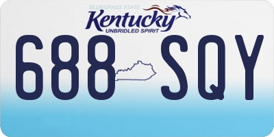 KY license plate 688SQY