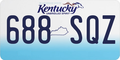 KY license plate 688SQZ