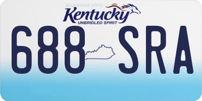 KY license plate 688SRA