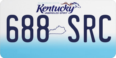 KY license plate 688SRC