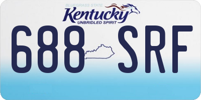 KY license plate 688SRF