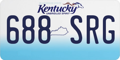 KY license plate 688SRG