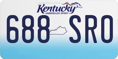 KY license plate 688SRO