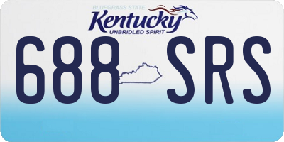 KY license plate 688SRS