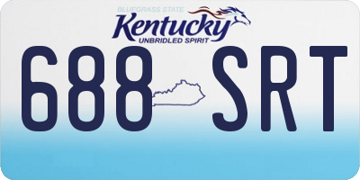 KY license plate 688SRT