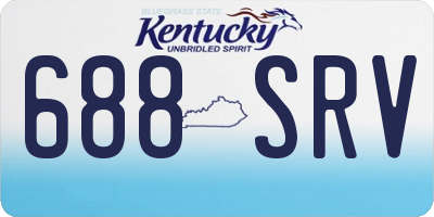 KY license plate 688SRV