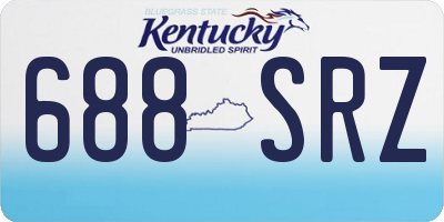 KY license plate 688SRZ