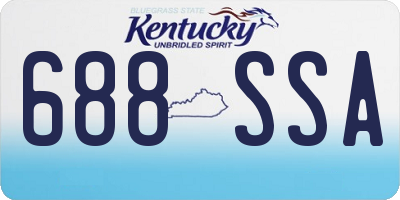 KY license plate 688SSA