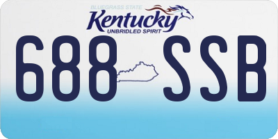 KY license plate 688SSB