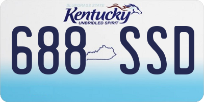 KY license plate 688SSD