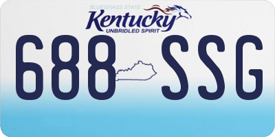 KY license plate 688SSG