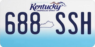 KY license plate 688SSH