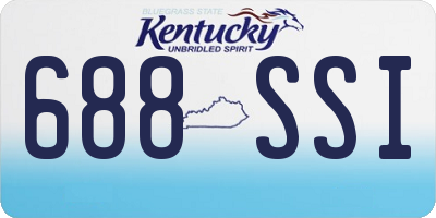 KY license plate 688SSI