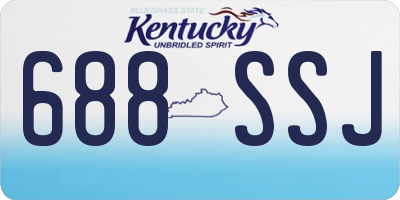 KY license plate 688SSJ