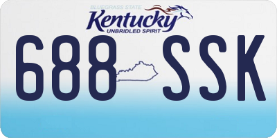 KY license plate 688SSK