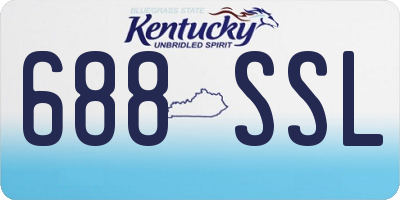 KY license plate 688SSL
