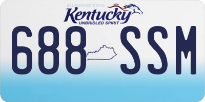 KY license plate 688SSM