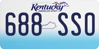 KY license plate 688SSO