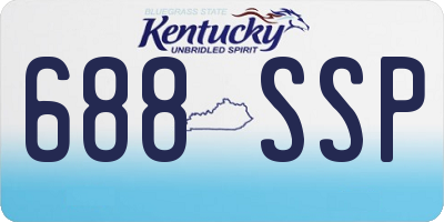 KY license plate 688SSP
