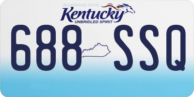 KY license plate 688SSQ