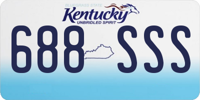 KY license plate 688SSS