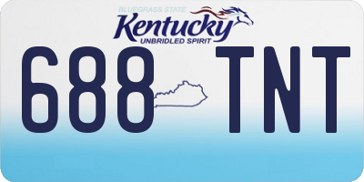KY license plate 688TNT