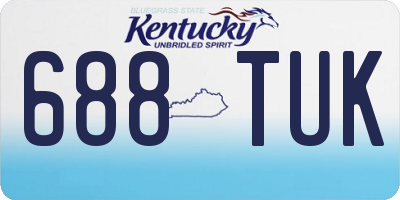 KY license plate 688TUK