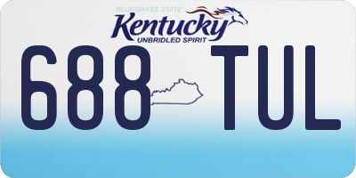 KY license plate 688TUL