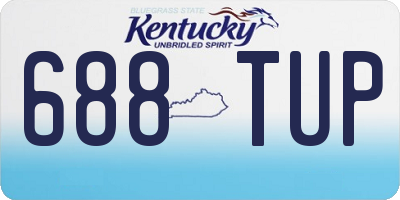 KY license plate 688TUP