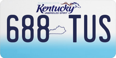 KY license plate 688TUS