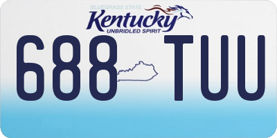 KY license plate 688TUU