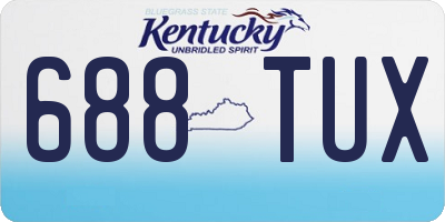 KY license plate 688TUX