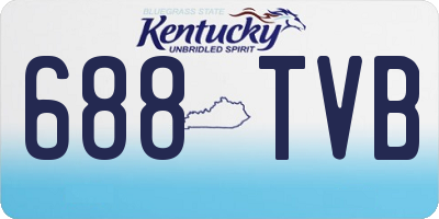 KY license plate 688TVB