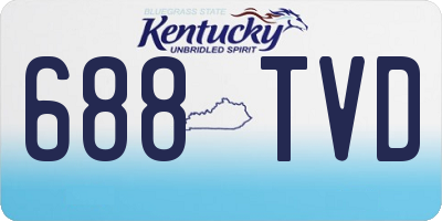 KY license plate 688TVD