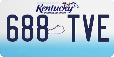KY license plate 688TVE