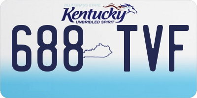 KY license plate 688TVF