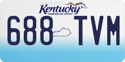 KY license plate 688TVM