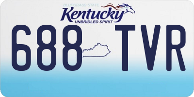 KY license plate 688TVR