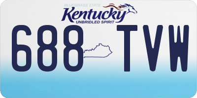 KY license plate 688TVW