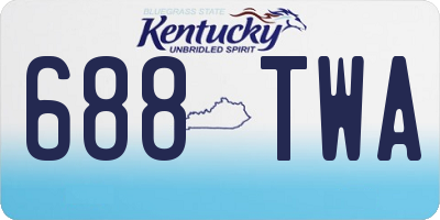KY license plate 688TWA