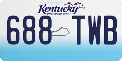 KY license plate 688TWB