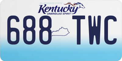 KY license plate 688TWC