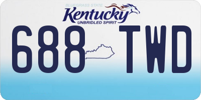 KY license plate 688TWD