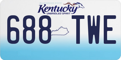 KY license plate 688TWE