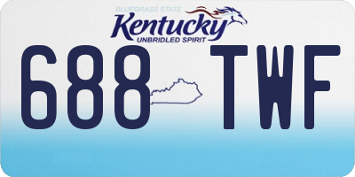 KY license plate 688TWF