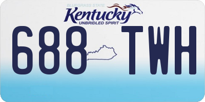 KY license plate 688TWH