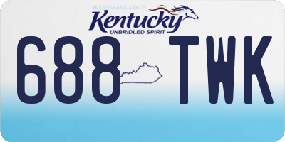 KY license plate 688TWK