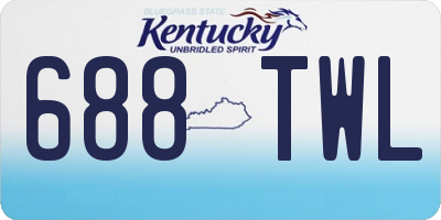 KY license plate 688TWL